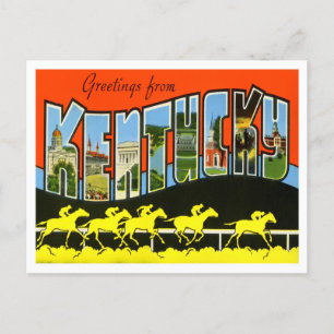 Kentucky Vintage Big Letters Postcard