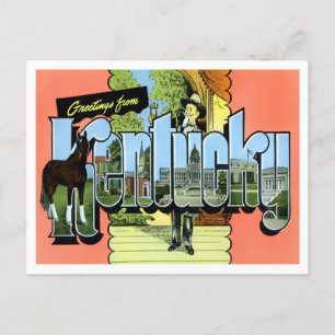 Kentucky Vintage Big Letters Postcard