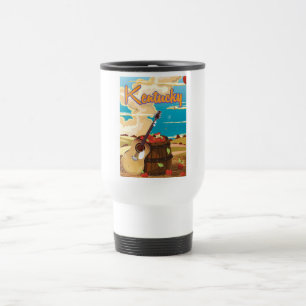Kentucky vintage cartoon travel poster mug