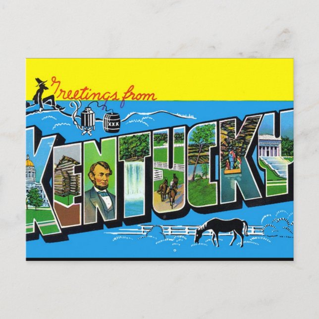 Kentucky Vintage Postcard (Front)