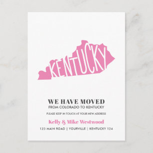 KENTUCKY We've moved New address New Home Postcard