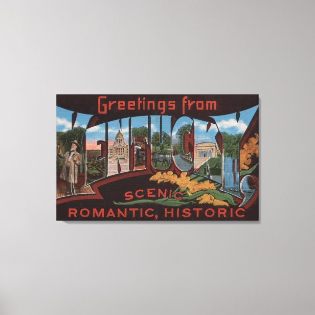 KentuckyLarge Letter ScenesKentucky 3 Canvas Print (Front)