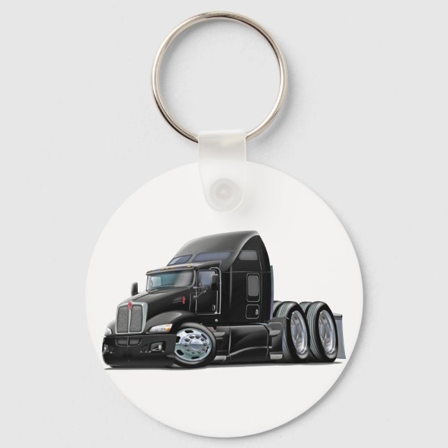 Kenworth 660 Black Truck Keychain (Front)