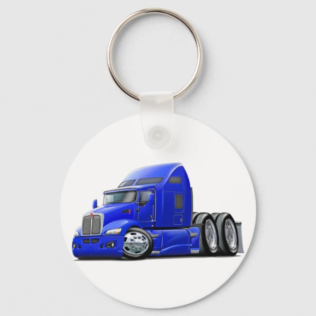 Kenworth 660 Blue Truck Keychain (Front)