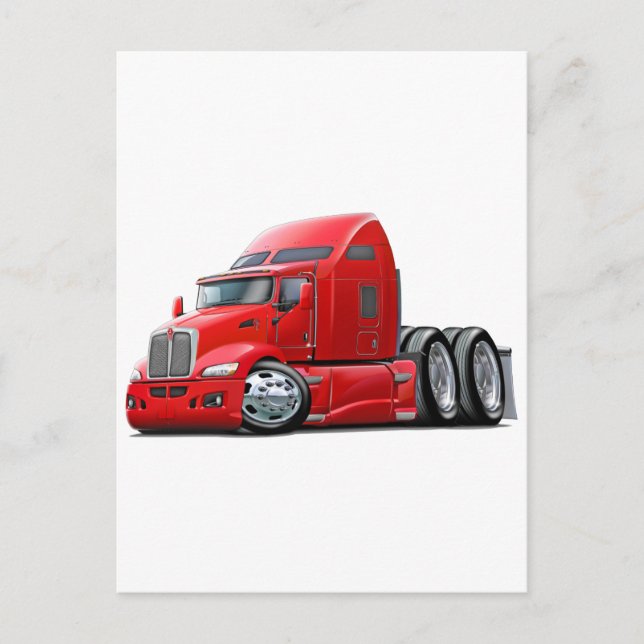 Kenworth 660 Red Truck Postcard (Front)