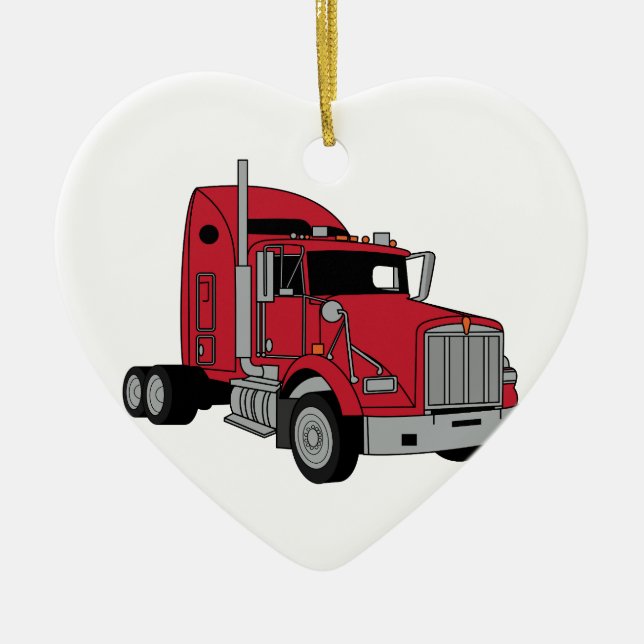 Kenworth Tractor Ceramic Ornament (Front)