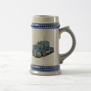 Kenworth w900 Lt Blue Truck Beer Stein