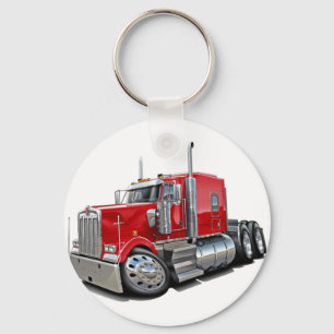 Kenworth w900 Red Truck Keychain