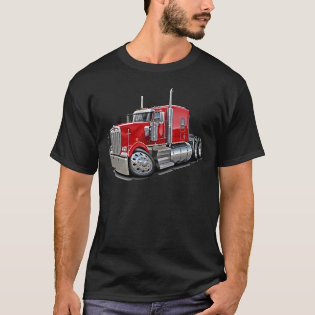 Kenworth w900 Red Truck T-Shirt (Front)