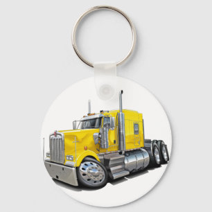 Kenworth w900 Yellow Truck Keychain