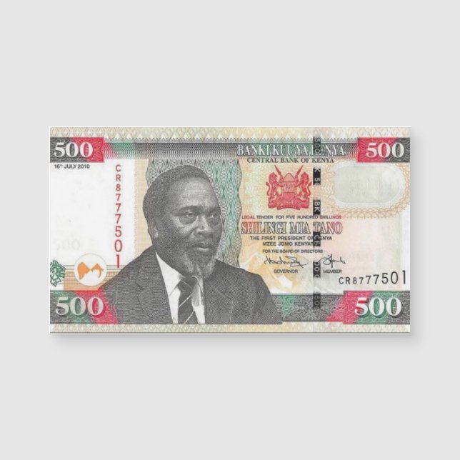 Kenya 500 Shillings Banknote Magnetic Card (Front)