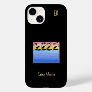 Kenya African Art, Awesome Sunset Sailing Case-Mate iPhone 14 Case