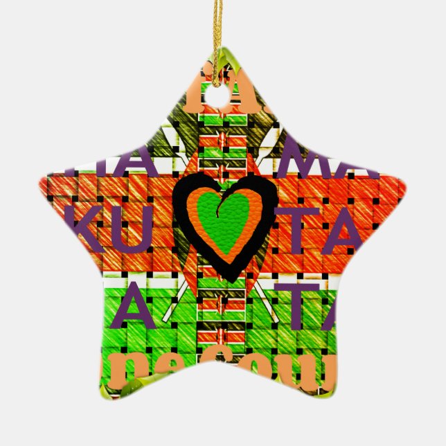  Kenya: All of Africa in One Country | Woven Flag  Ceramic Ornament (Front)