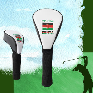 Kenya and Kenyan Flag Green Personalization  Golf Head Cover