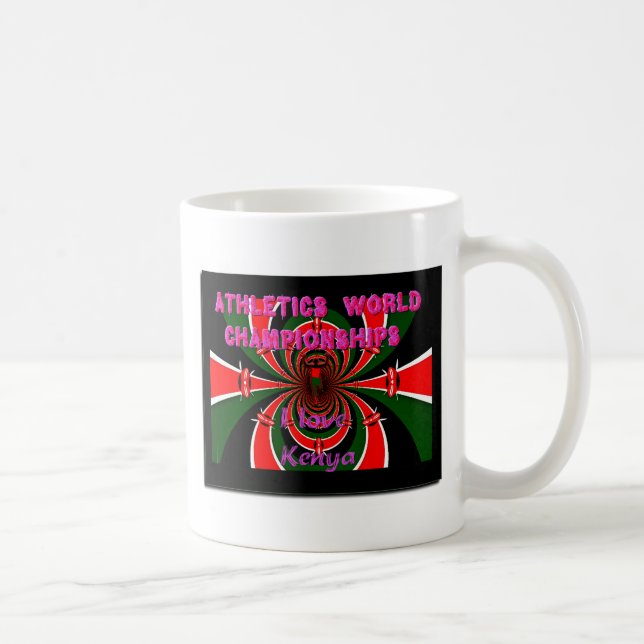 Kenya Athletics World Championships: Swirling Flag Coffee Mug (Right)