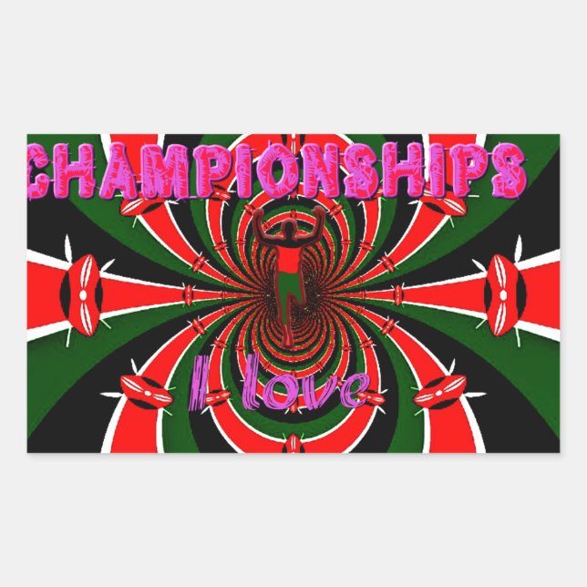 Kenya Athletics World Championships: Swirling Flag Sticker (Front)