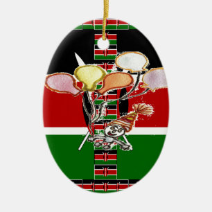 Kenya Birthday Ceramic Ornament