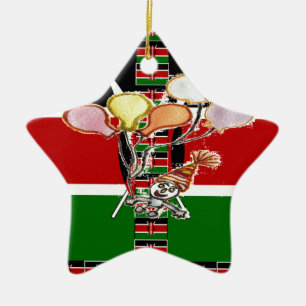 Kenya Birthday Ceramic Ornament