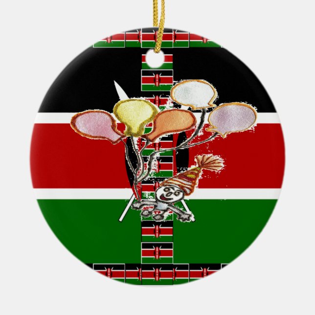 Kenya Birthday Ceramic Ornament (Front)