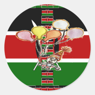 Kenya Birthday Classic Round Sticker