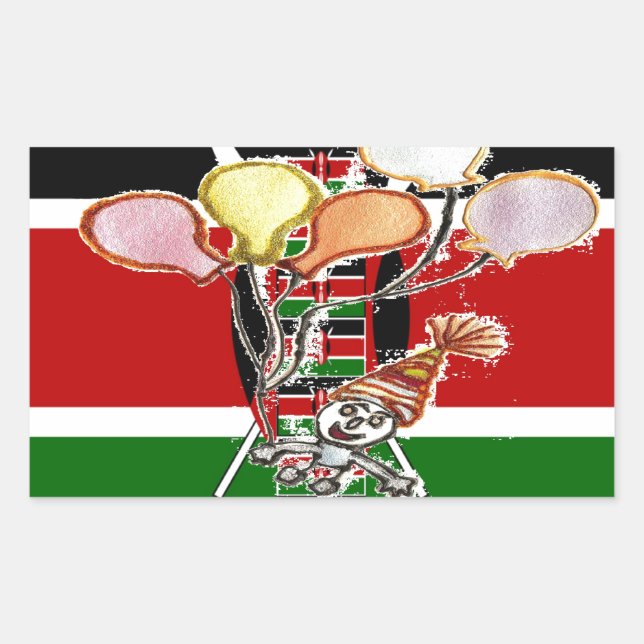 Kenya Birthday Sticker (Front)