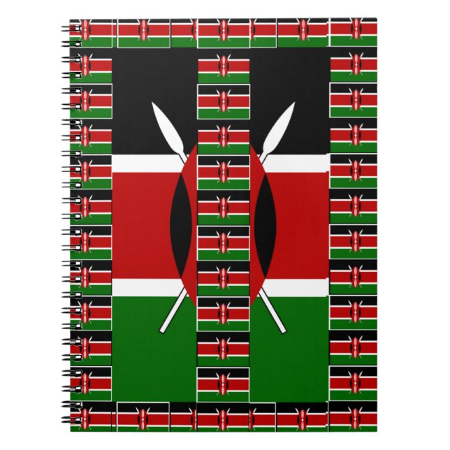 Kenya Black red green national flag colours Notebook (Front)