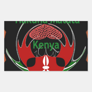 Kenya Butterfly Flag Art – Hakuna Matata Patriotic Sticker