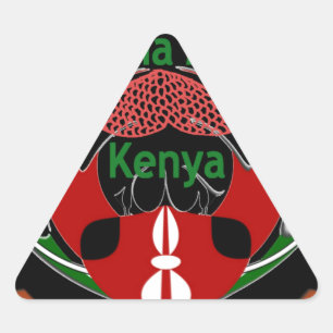 Kenya Butterfly Flag Art – Hakuna Matata Patriotic Triangle Sticker