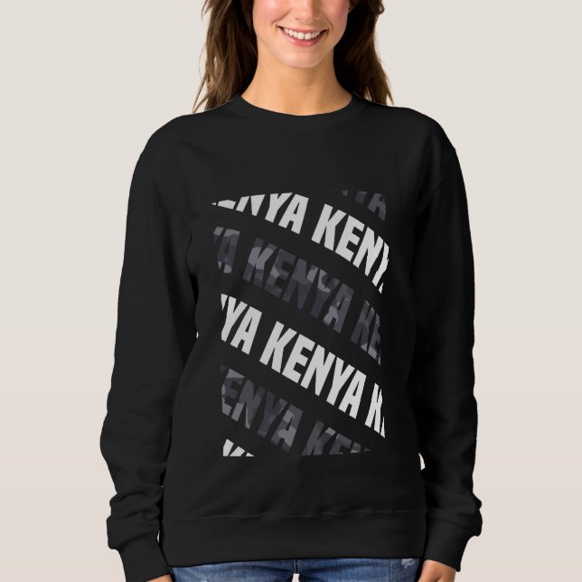 Kenya Camo Pattern Grey Camouflage Sweatshirt (Front)