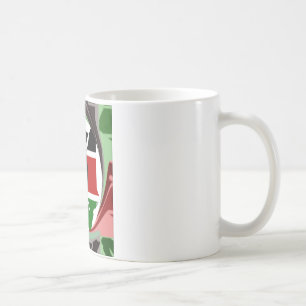 Kenya Celebration Colourful Flag Map Vector Artwor Coffee Mug