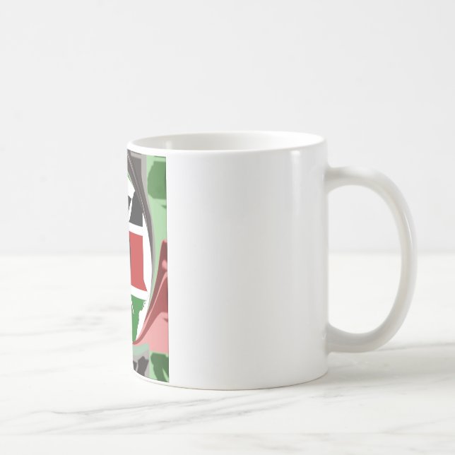 Kenya Celebration Colourful Flag Map Vector Artwor Coffee Mug (Right)