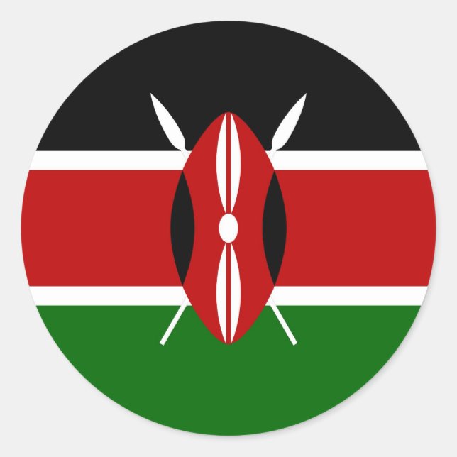 KENYA CLASSIC ROUND STICKER (Front)