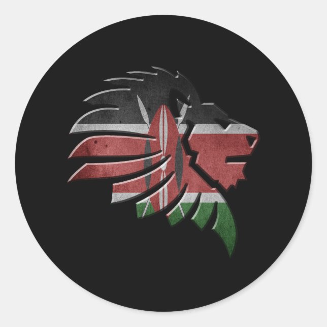 Kenya Classic Round Sticker (Front)