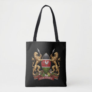 Kenya Coat arms symbol emblem country flag lion Tote Bag