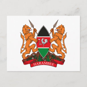 Kenya Coat of Arms Postcard