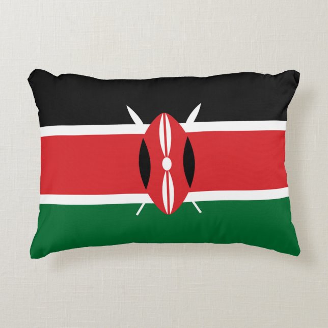 Kenya flag accent pillow (Front)