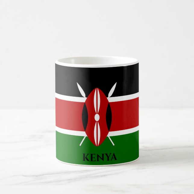 Kenya Flag , Africa Coffee Mug (Center)