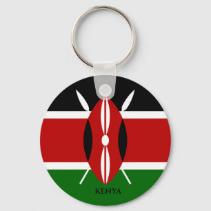 Kenya Flag , Africa Keychain