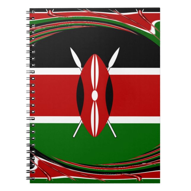Kenya Flag Art – Patriotic & Modern Design Notebook (Front)