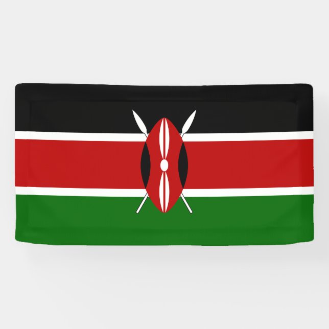 Kenya Flag Banner (Horizontal)