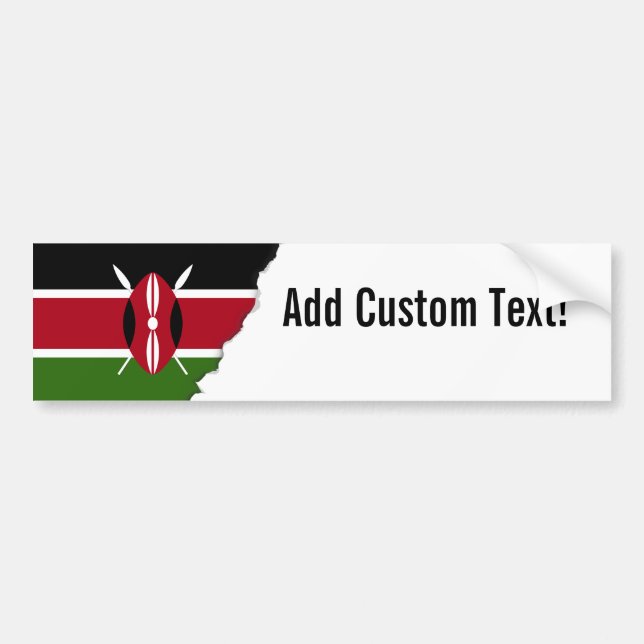 Kenya Flag Bumper Sticker (Front)