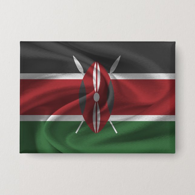 Kenya Flag Button (Front)