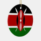 Kenya Flag Ceramic Ornament (Right)