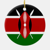 Kenya Flag Ceramic Ornament (Back)