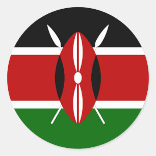 Kenya Flag Classic Round Sticker