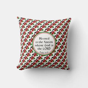 KENYA FLAG Custom Kenyan Scripture BLESSED NATION Throw Pillow