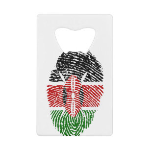 Kenya Flag Fingerprint Country Pride Identity Credit Card Bottle Opener