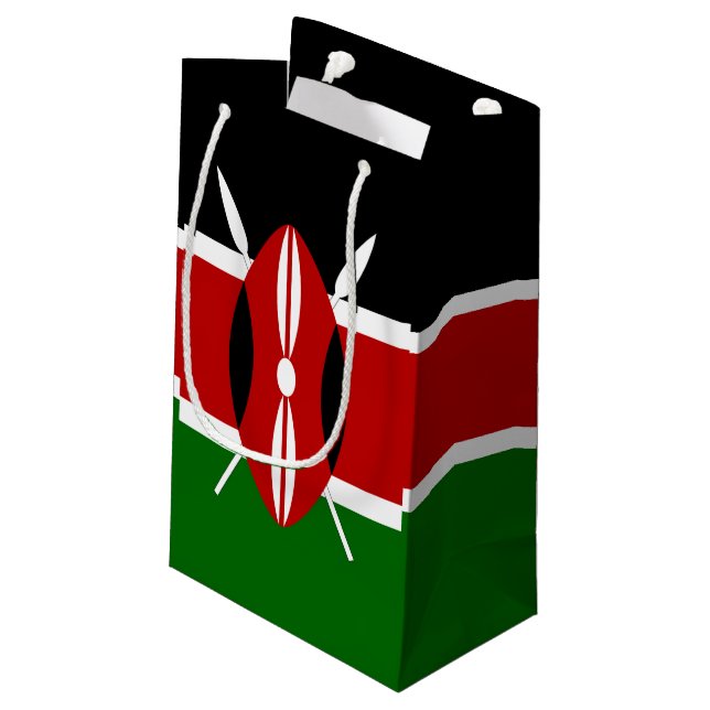 Kenya Flag Gifts Bag, Patriotic Kenya Small Gift Bag (Back Angled)