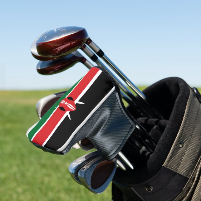 Kenya flag golf head cover (In Situ)