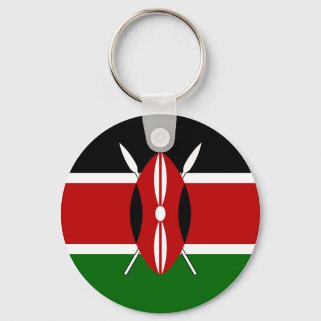 Kenya Flag Keychain (Front)